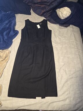 Classic Black Sleeveless Midi Dress by Brooks Brothers